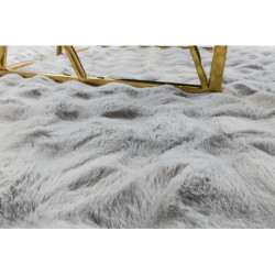 Dywan BUBBLE srebrny 21 IMITACJA FUTRA KRÓLIKA strukturalny 3D 60x100cm