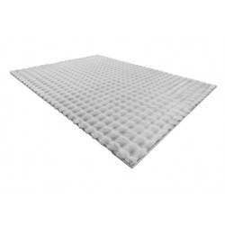Dywan BUBBLE srebrny 21 IMITACJA FUTRA KRÓLIKA strukturalny 3D 140x190cm