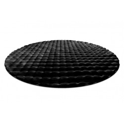 Dywan BUBBLE koło czarny 25 IMITACJA FUTRA KRÓLIKA strukturalny 3D koło 120cm