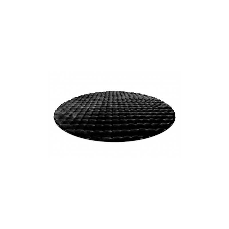 Dywan BUBBLE koło czarny 25 IMITACJA FUTRA KRÓLIKA strukturalny 3D koło 120cm Dywan BUBBLE koło czarny 25 IMITACJA FUTRA KRÓLIKA strukturalny 3D koło 120cm