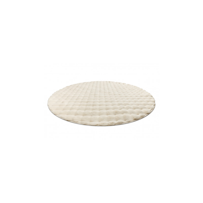 Dywan BUBBLE koło kość słoniowa 12 IMITACJA FUTRA KRÓLIKA strukturalny 3D koło 160cm Dywan BUBBLE koło kość słoniowa 12 IMITACJA FUTRA KRÓLIKA strukturalny 3D koło 160cm