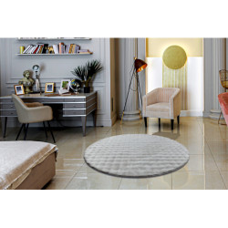 Dywan BUBBLE koło srebrny 21 IMITACJA FUTRA KRÓLIKA strukturalny 3D koło 160cm Dywan BUBBLE koło srebrny 21 IMITACJA FUTRA KRÓLIKA strukturalny 3D koło 160cm
