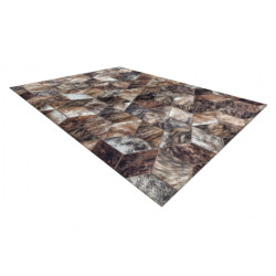 Dywan PATCHWORK 21715 brązowy - Skóra bydlęca, Romby 120x170cm