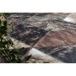 Dywan PATCHWORK 21715 brązowy - Skóra bydlęca, Romby 120x170cm Dywan PATCHWORK 21715 brązowy - Skóra bydlęca, Romby 120x170cm