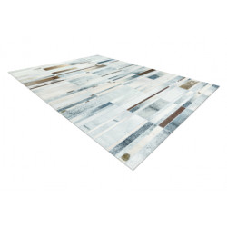 Dywan PATCHWORK 21717 beż - Skóra bydlęca, Deski  120x170cm