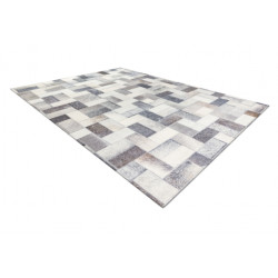 Dywan PATCHWORK 21723 szary - Skóra bydlęca, Deski  160x230cm