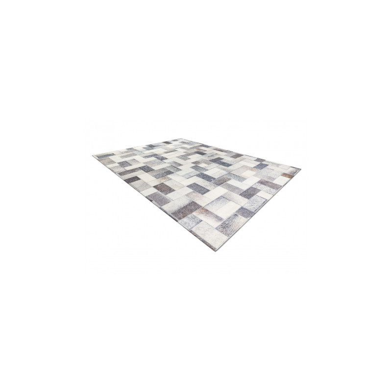 Dywan PATCHWORK 21723 szary - Skóra bydlęca, Deski  160x230cm