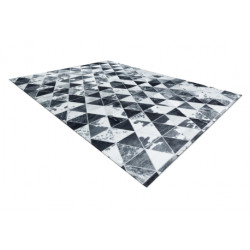 Dywan PATCHWORK 21722 szary - Skóra bydlęca, Trójkąty 120x170cm