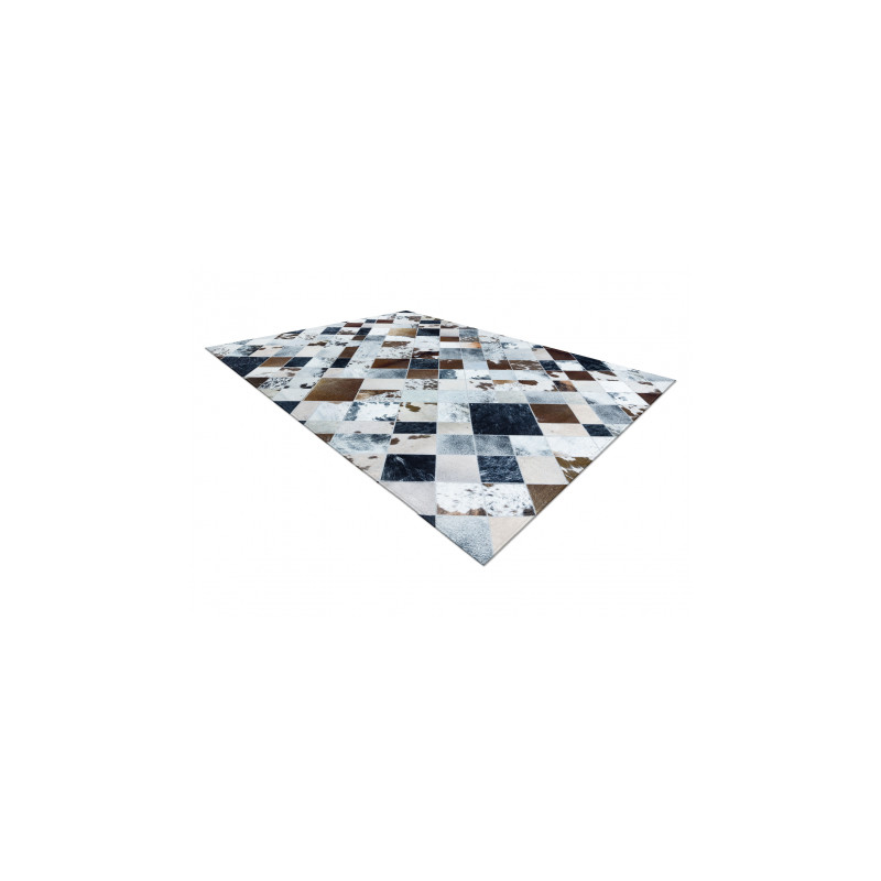 Dywan PATCHWORK 21720 beż / brązowy - Skóra bydlęca, Romby  120x170cm