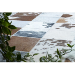 Dywan PATCHWORK 21720 beż / brązowy - Skóra bydlęca, Romby  160x230cm
