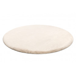 Dywan TEDDY NEW sand 52 koło Shaggy beż bardzo gruby, pluszowy koło 120cm