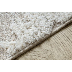Dywan MOROC 22319 Romby Ekologiczny, EKO SIZAL frędzle - strukturalny beż / krem 155x220cm Dywan MOROC 22319 Romby Ekologiczny, EKO SIZAL frędzle - strukturalny beż / krem 155x220cm