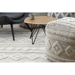 Dywan MOROC 22322 Romby, linie Ekologiczny, EKO SIZAL frędzle - strukturalny beż / krem 117x170cm Dywan MOROC 22322 Romby, linie Ekologiczny, EKO SIZAL frędzle - strukturalny beż / krem 117x170cm