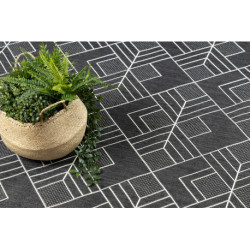 Dywan SZNURKOWY SIZAL FLAT 48731690 Kwadraty, romby, geometryczny szary / krem 160x230cm Dywan SZNURKOWY SIZAL FLAT 48731690 Kwadraty, romby, geometryczny szary / krem 160x230cm