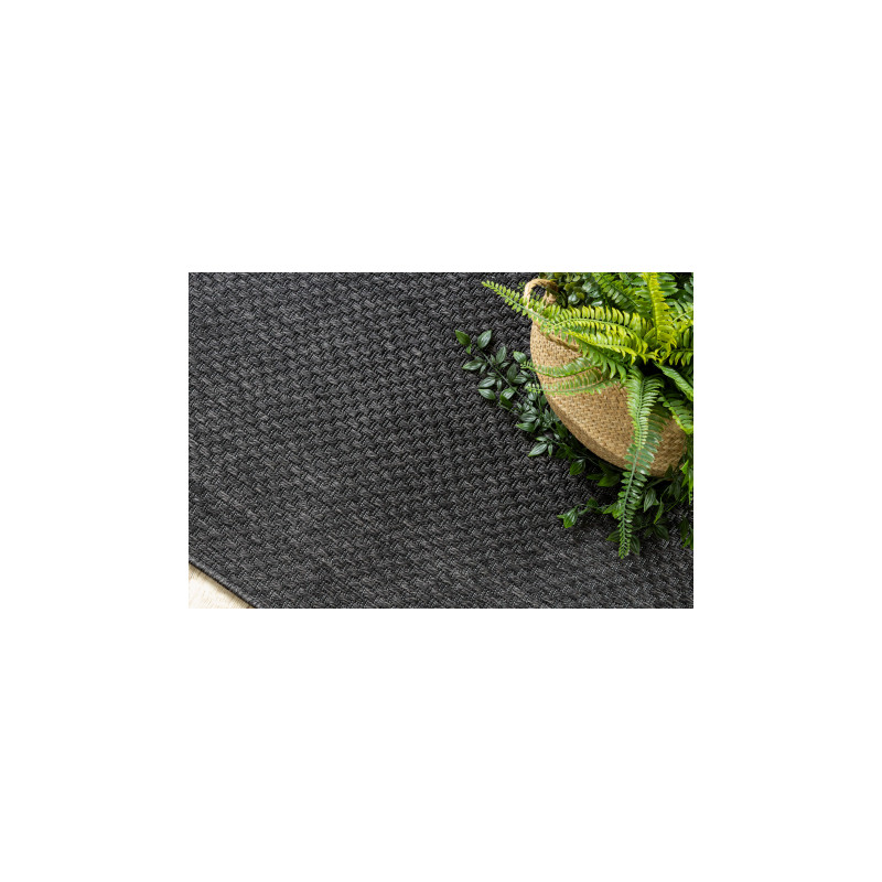 Dywan, chodnik TIMO 6272 SZNURKOWY SIZAL outdoor czarny 80x250cm