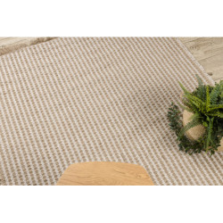 Dywan JUTE 3650 krem / beż linie - jutowy, płaskotkany, frędzle 200x290cm