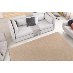 Dywan JUTE 3650 beż linie - jutowy, płaskotkany, frędzle 80x150cm