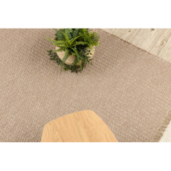 Dywan JUTE 3650 beż linie - jutowy, płaskotkany, frędzle 120x170cm