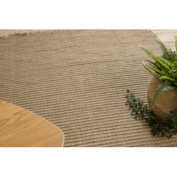 Dywan JUTE 3651 ciemny beż jednolity - jutowy, płaskotkany, frędzle 140x190cm Dywan JUTE 3651 ciemny beż jednolity - jutowy, płaskotkany, frędzle 140x190cm
