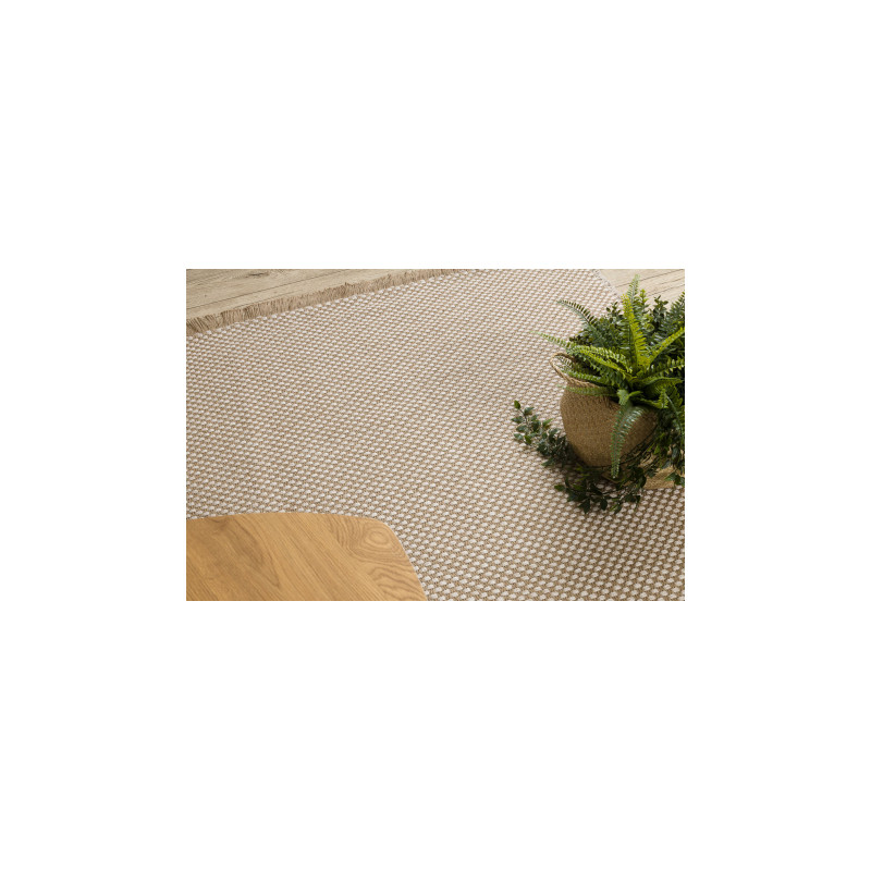 Dywan JUTE 3731 krem / beż - jutowy, płaskotkany, frędzle 160x220cm Dywan JUTE 3731 krem / beż - jutowy, płaskotkany, frędzle 160x220cm