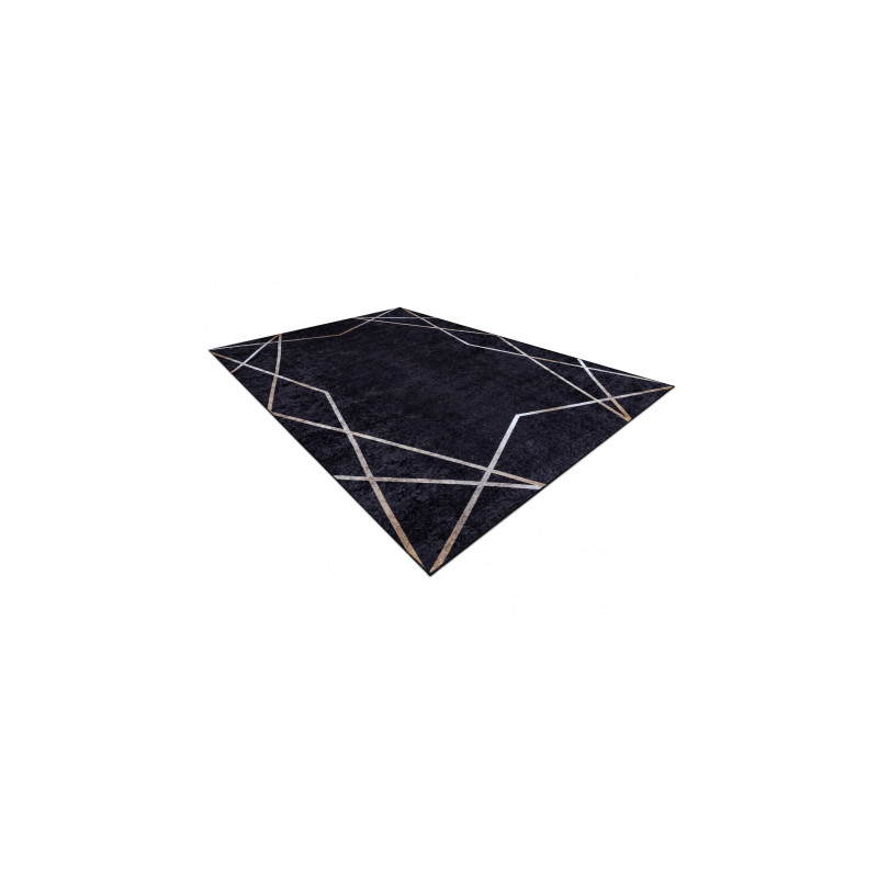 Dywan do prania MIRO 51233.811 Geometryczny antypoślizgowy - czarny 120x170cm Dywan do prania MIRO 51233.811 Geometryczny antypoślizgowy - czarny 120x170cm