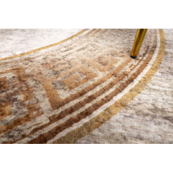 Dywan do prania MIRO 51236.807 koło Marmur, grecki antypoślizgowy - beż / złoty koło 80cm