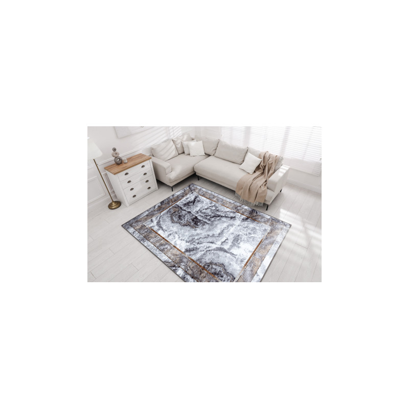 Dywan do prania MIRO 51278.812 Marmur, grecki antypoślizgowy - szary / złoty 120x170cm Dywan do prania MIRO 51278.812 Marmur, grecki antypoślizgowy - szary / złoty 120x170cm