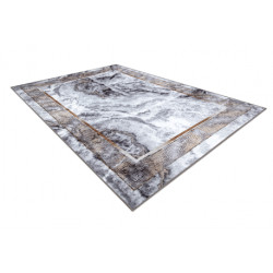 Dywan do prania MIRO 51278.812 Marmur, grecki antypoślizgowy - szary / złoty 160x220cm