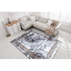 Dywan do prania MIRO 51278.812 Marmur, grecki antypoślizgowy - szary / złoty 160x220cm Dywan do prania MIRO 51278.812 Marmur, grecki antypoślizgowy - szary / złoty 160x220cm