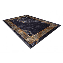 Dywan do prania MIRO 51278.813 Marmur, grecki antypoślizgowy - czarny / złoty 80x150cm