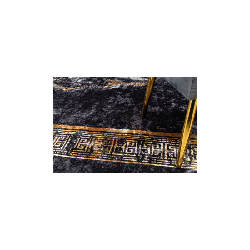 Dywan do prania MIRO 51278.813 Marmur, grecki antypoślizgowy - czarny / złoty 160x220cm Dywan do prania MIRO 51278.813 Marmur, grecki antypoślizgowy - czarny / złoty 160x220cm