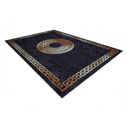 Dywan do prania MIRO 51517.805 Ramka, grecki antypoślizgowy - czarny / złoty 120x170cm