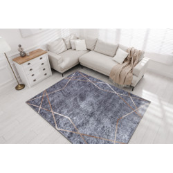Dywan do prania MIRO 51233.809 Geometryczny antypoślizgowy - szary 160x220cm