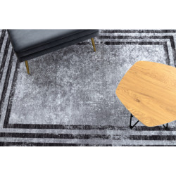 Dywan do prania MIRO 51325.805 Geometryczny, linie antypoślizgowy - szary 200x290cm Dywan do prania MIRO 51325.805 Geometryczny, linie antypoślizgowy - szary 200x290cm
