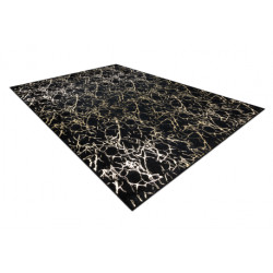 Dywan do prania MIRO 11111.2106 Marmur, glamour antypoślizgowy - czarny / złoty 160x220cm