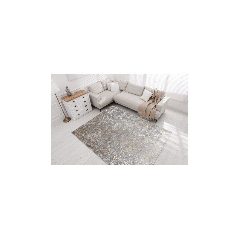 Dywan do prania MIRO 11111.2107 Marmur, glamour antypoślizgowy - jasnoszary / złoty 80x150cm Dywan do prania MIRO 11111.2107 Marmur, glamour antypoślizgowy - jasnoszary / złoty 80x150cm