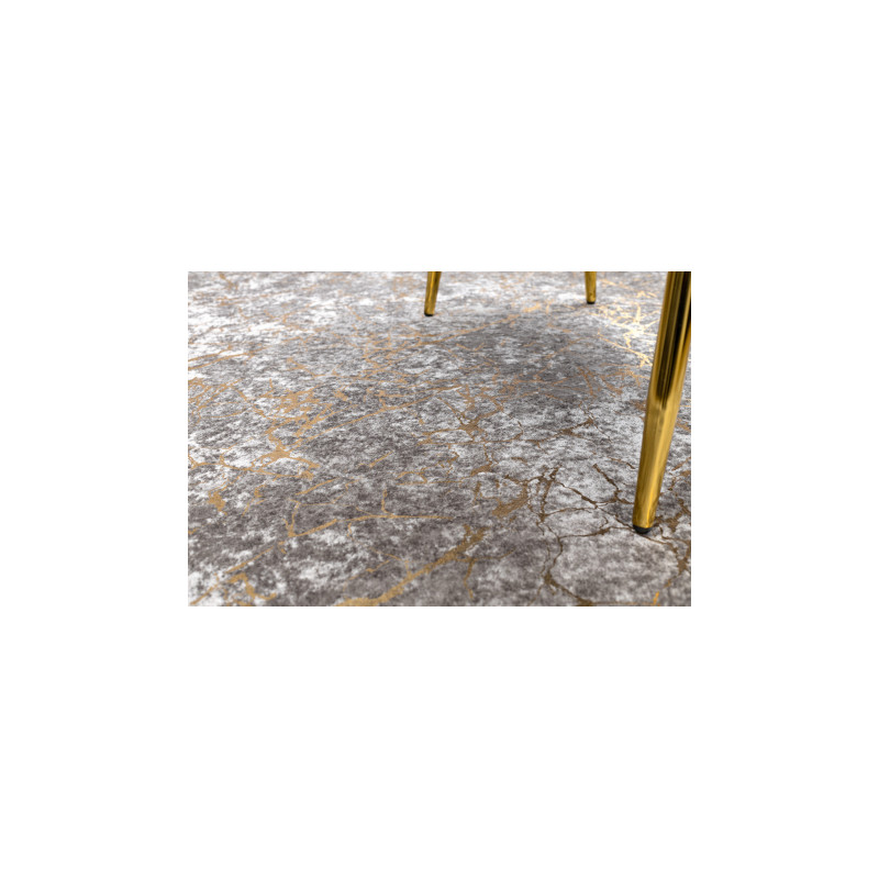 Dywan do prania MIRO 11111.2107 Marmur, glamour antypoślizgowy - jasnoszary / złoty 160x220cm