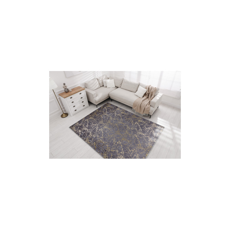 Dywan do prania MIRO 11111.2103 Marmur, glamour antypoślizgowy - ciemnoszary / złoty 140x190cm Dywan do prania MIRO 11111.2103 Marmur, glamour antypoślizgowy - ciemnoszary / złoty 140x190cm