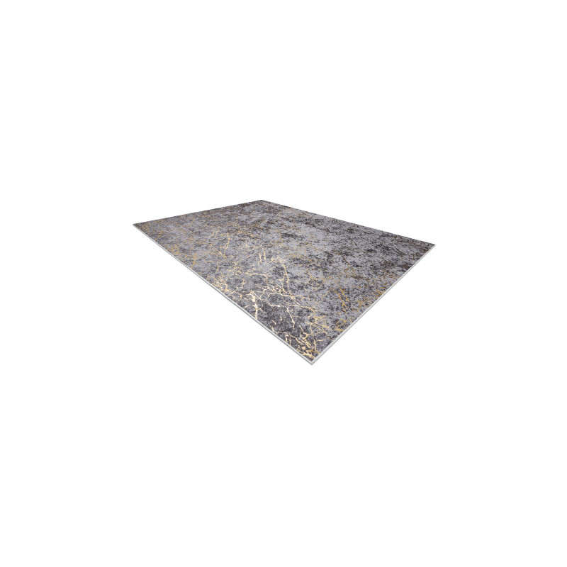 Dywan do prania MIRO 11111.2103 Marmur, glamour antypoślizgowy - ciemnoszary / złoty 160x220cm