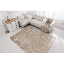 Dywan do prania MIRO 11111.2104 Marmur, glamour antypoślizgowy - beż / złoty 140x190cm
