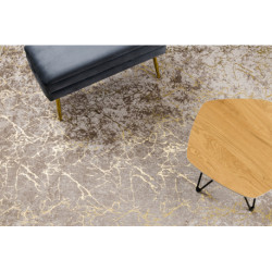 Dywan do prania MIRO 11111.2104 Marmur, glamour antypoślizgowy - beż / złoty 140x190cm