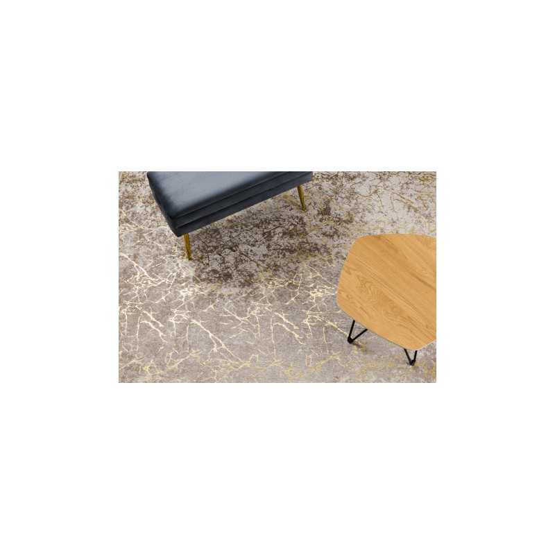 Dywan do prania MIRO 11111.2104 Marmur, glamour antypoślizgowy - beż / złoty 160x220cm