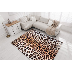 Dywan do prania MIRO 51568.804 Panterka antypoślizgowy - krem / brązowy 120x170cm