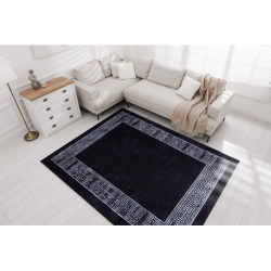 Dywan do prania MIRO 51223.807 Marmur, grecki antypoślizgowy - czarny / biały 160x220cm