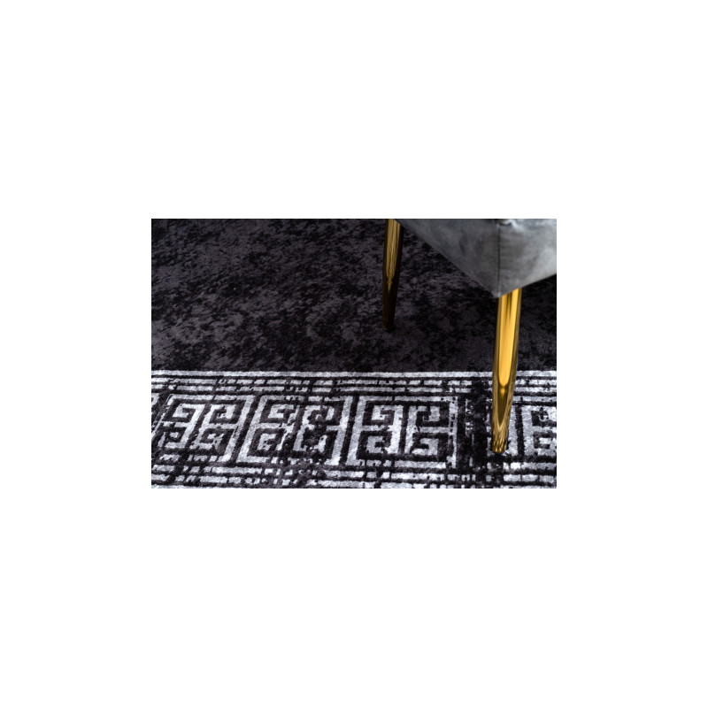 Dywan do prania MIRO 51223.807 Marmur, grecki antypoślizgowy - czarny / biały 160x220cm