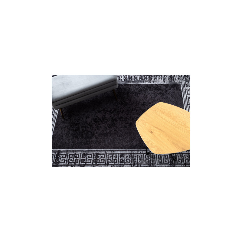Dywan do prania MIRO 51223.807 Marmur, grecki antypoślizgowy - czarny / biały 200x290cm