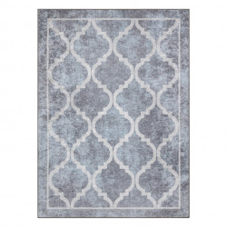 Dywan do prania MIRO 51639.805 Trellis kratka antypoślizgowy - szary 120x170cm
