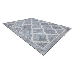 Dywan do prania MIRO 51639.805 Trellis kratka antypoślizgowy - szary 140x190cm
