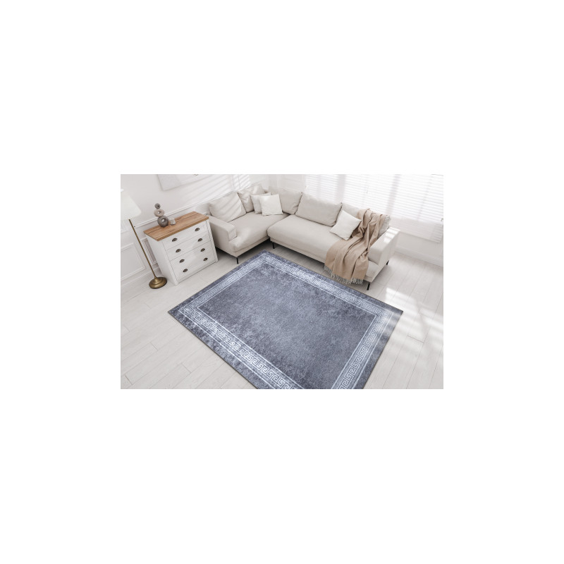 Dywan do prania MIRO 51317.807 Ramka, grecki antypoślizgowy - szary 160x220cm