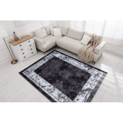 Dywan do prania MIRO 51813.805 Ramka, marmur antypoślizgowy - krem / szary 160x220cm
